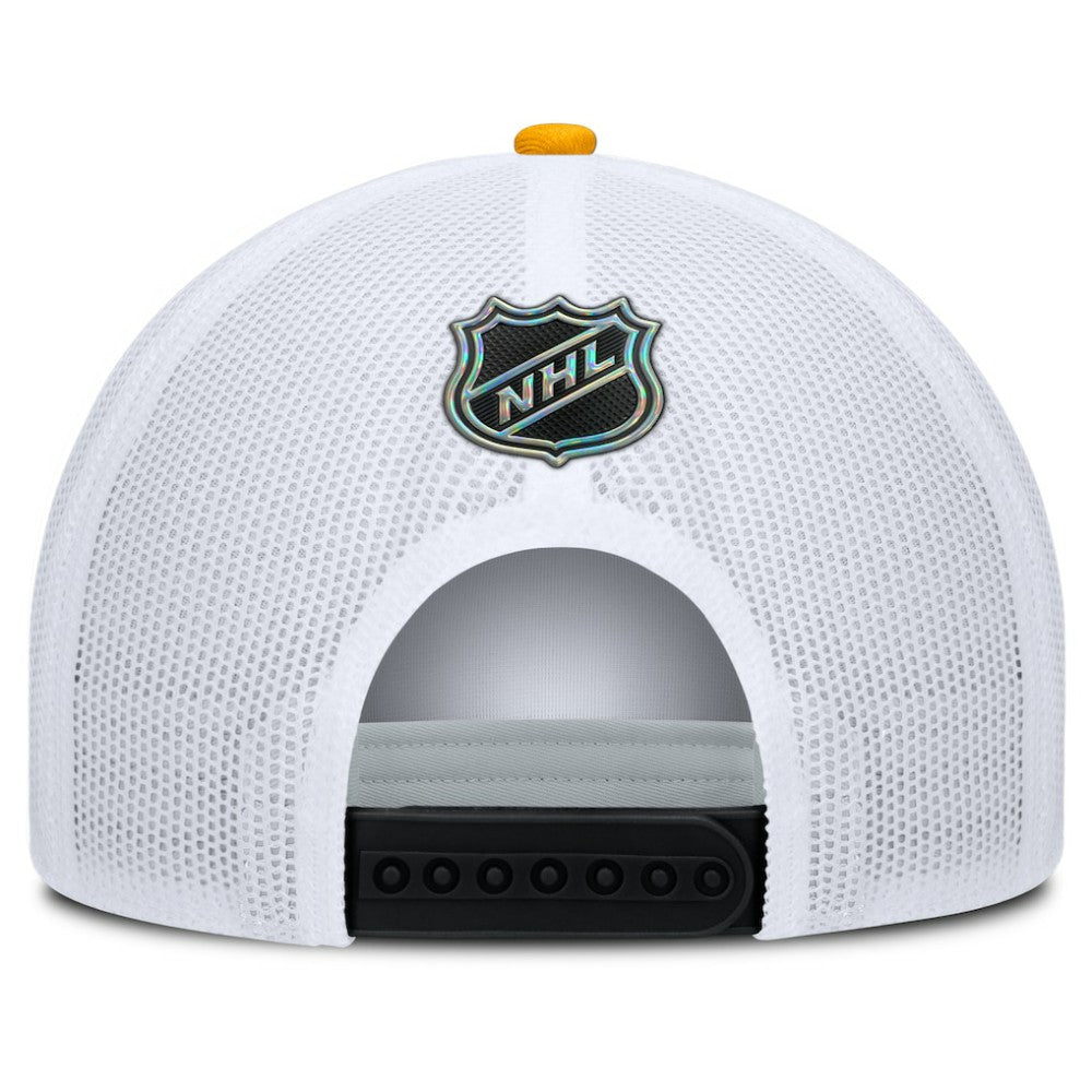 NHL Black/White Boston Bruins Fanatics Authentic Pro Rink A-Frame Adjustable Hat