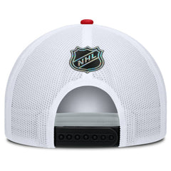 NHL Black/White Chicago Blackhawks Fanatics Authentic Pro Rink A-Frame Adjustable Hat