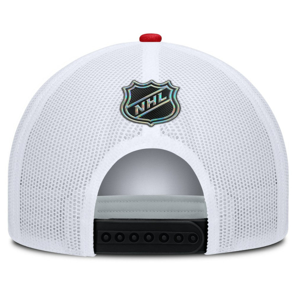NHL Black/White Detroit Red Wings Fanatics Authentic Pro Rink A-Frame Adjustable Hat
