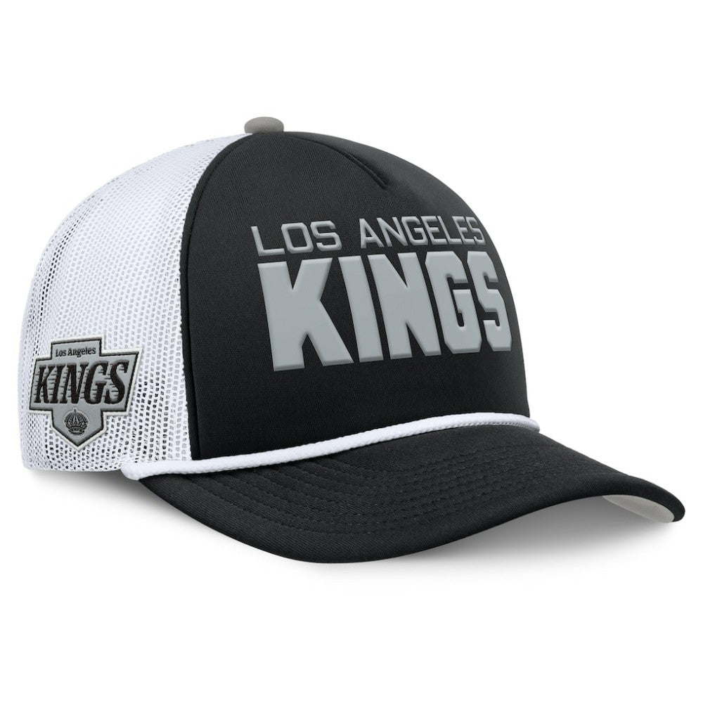 NHL Black/White Los Angeles Kings Fanatics Authentic Pro Rink A-Frame Adjustable Hat