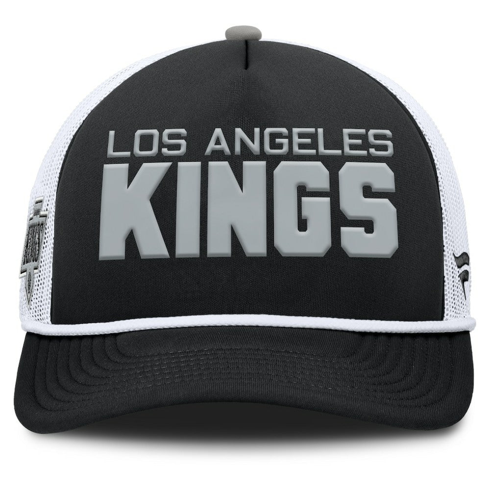 NHL Black/White Los Angeles Kings Fanatics Authentic Pro Rink A-Frame Adjustable Hat