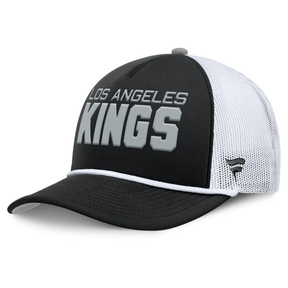 NHL Black/White Los Angeles Kings Fanatics Authentic Pro Rink A-Frame Adjustable Hat