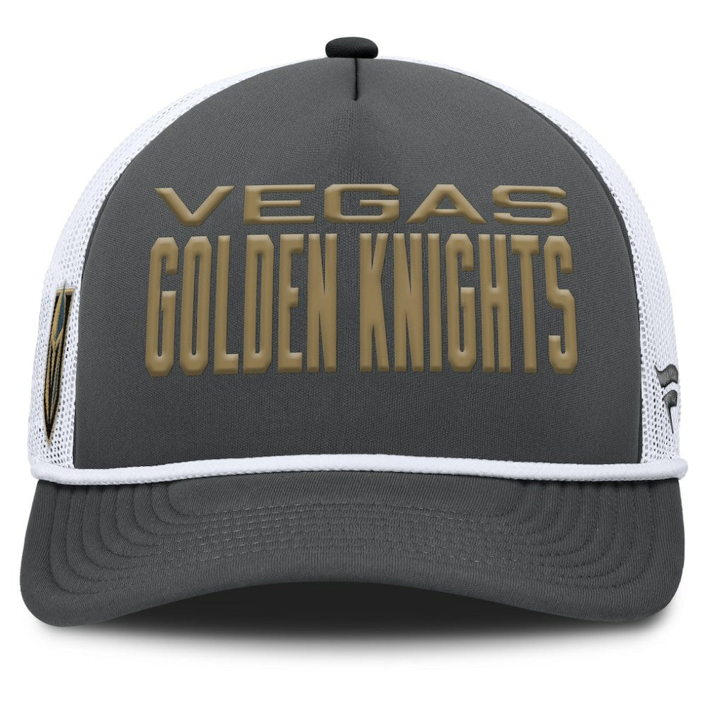 NHL Charcoal/White Vegas Golden Knights Fanatics Authentic Pro Rink A-Frame Adjustable Hat