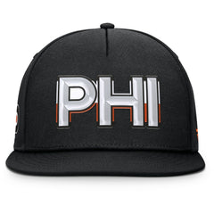 NHL Black Philadelphia Flyers Fanatics Authentic Pro Rink Team Code Snapback Hat