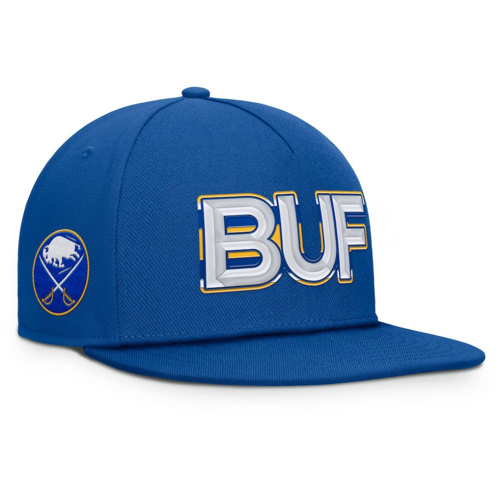 NHL Royal Buffalo Sabres Fanatics Authentic Pro Rink Team Code Snapback Hat