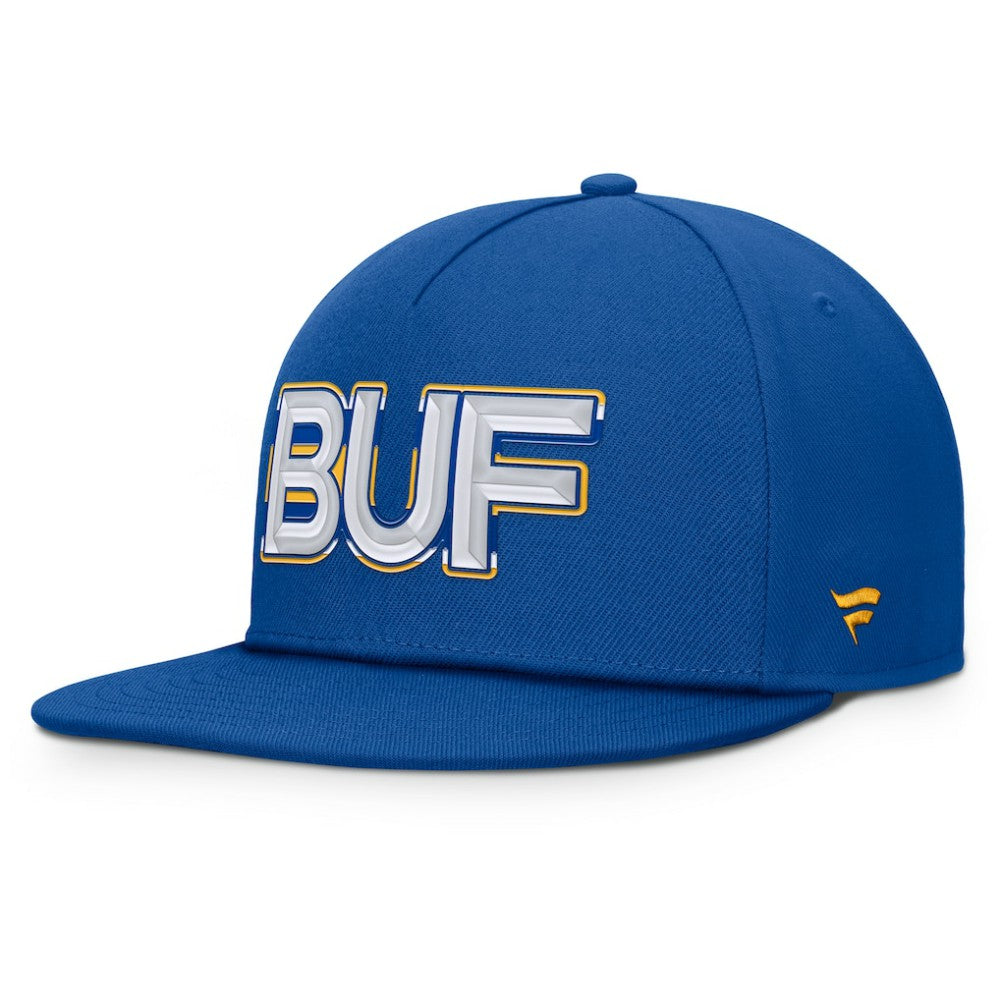 NHL Royal Buffalo Sabres Fanatics Authentic Pro Rink Team Code Snapback Hat