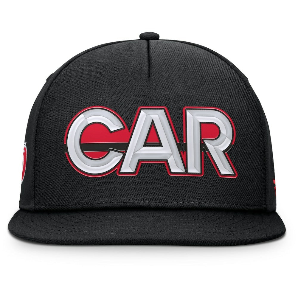 NHL Black Carolina Hurricanes Fanatics Authentic Pro Rink Team Code Snapback Hat
