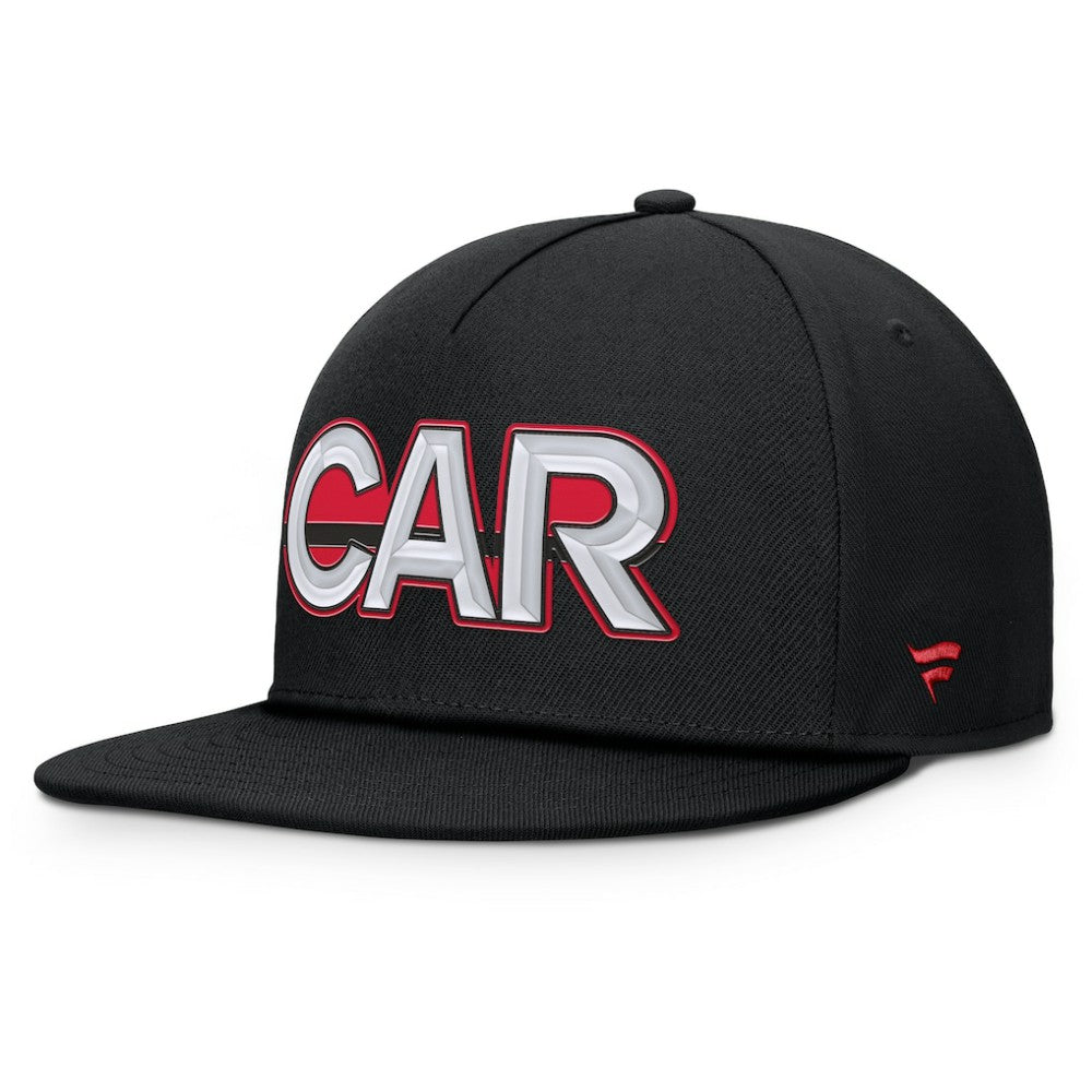 NHL Black Carolina Hurricanes Fanatics Authentic Pro Rink Team Code Snapback Hat