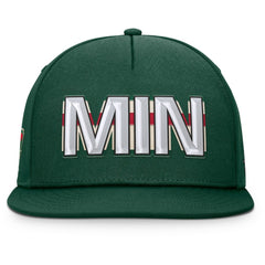 NHL Green Minnesota Wild Fanatics Authentic Pro Rink Team Code Snapback Hat