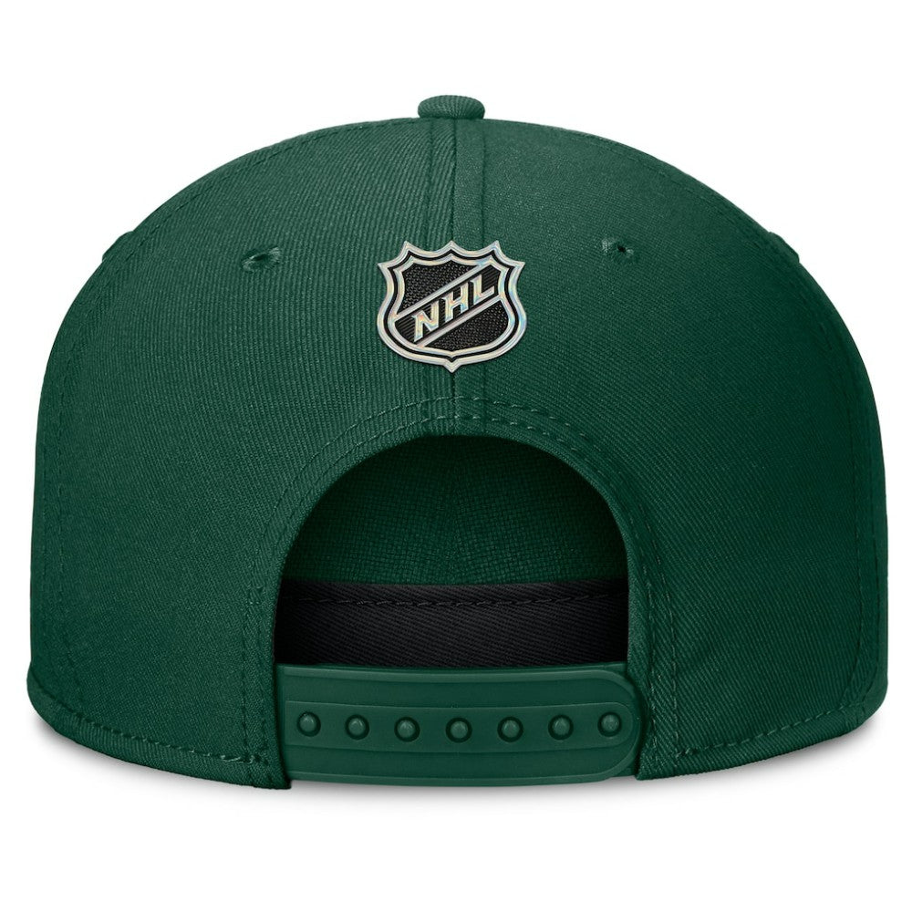 NHL Green Minnesota Wild Fanatics Authentic Pro Rink Team Code Snapback Hat