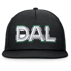 NHL Black Dallas Stars Fanatics Authentic Pro Rink Team Code Snapback Hat
