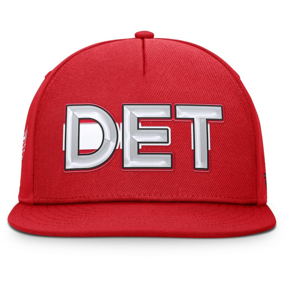 NHL Red Detroit Red Wings Fanatics Authentic Pro Rink Team Code Snapback Hat