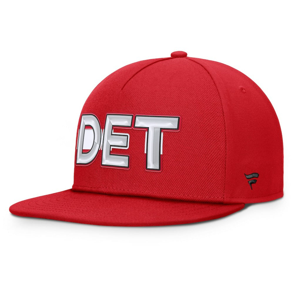 NHL Red Detroit Red Wings Fanatics Authentic Pro Rink Team Code Snapback Hat