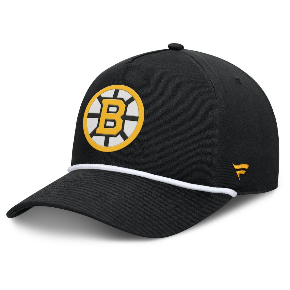 NHL Black Boston Bruins Fanatics Authentic Pro Rink Roper A-Frame Adjustable Hat