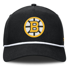 NHL Black Boston Bruins Fanatics Authentic Pro Rink Roper A-Frame Adjustable Hat