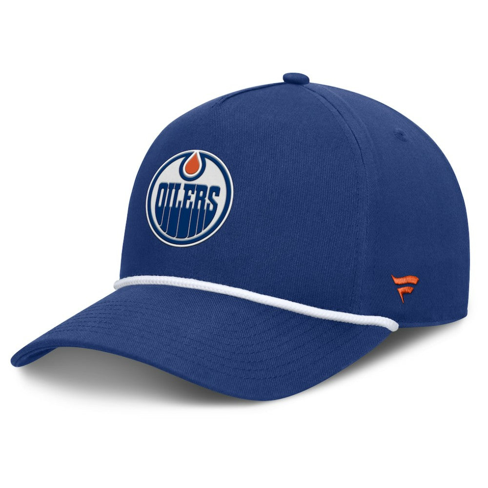 NHL Royal Edmonton Oilers Fanatics Authentic Pro Rink Roper A-Frame Adjustable Hat