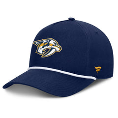 NHL Navy Nashville Predators Fanatics Authentic Pro Rink Roper A-Frame Adjustable Hat