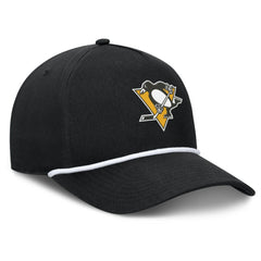 NHL Black Pittsburgh Penguins Fanatics Authentic Pro Rink Roper A-Frame Adjustable Hat