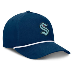 NHL Deep Sea Blue Seattle Kraken Fanatics Authentic Pro Rink Roper A-Frame Adjustable Hat