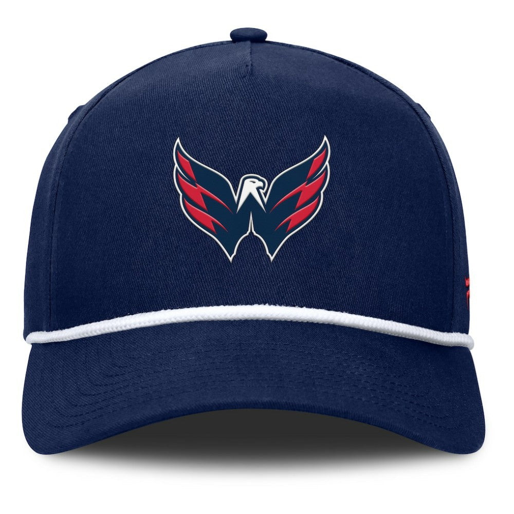 NHL Navy Washington Capitals Fanatics Authentic Pro Rink Roper A-Frame Adjustable Hat