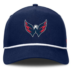 NHL Navy Washington Capitals Fanatics Authentic Pro Rink Roper A-Frame Adjustable Hat