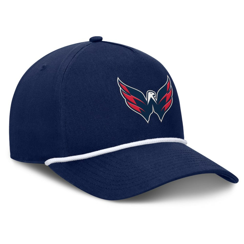 NHL Navy Washington Capitals Fanatics Authentic Pro Rink Roper A-Frame Adjustable Hat