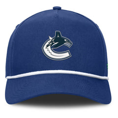 NHL Blue Vancouver Canucks Fanatics Authentic Pro Rink Roper A-Frame Adjustable Hat