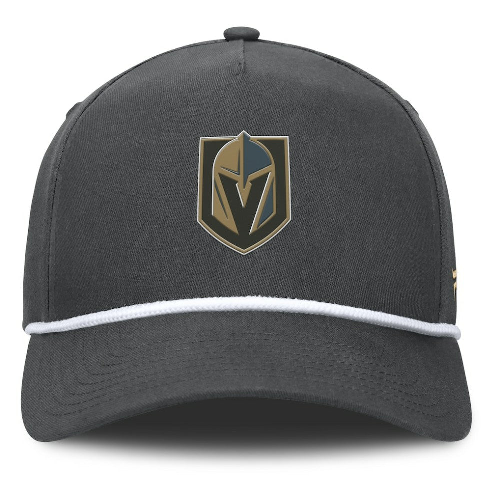 NHL Charcoal Vegas Golden Knights Fanatics Authentic Pro Rink Roper A-Frame Adjustable Hat