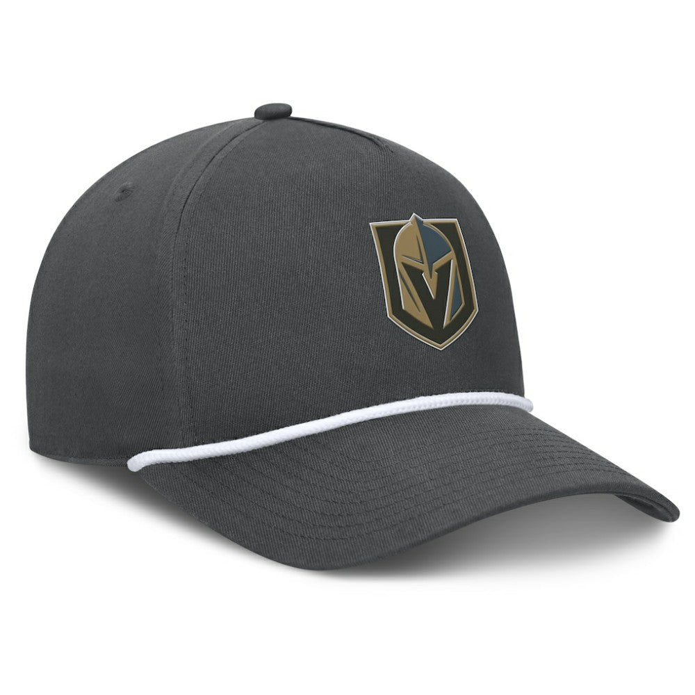 NHL Charcoal Vegas Golden Knights Fanatics Authentic Pro Rink Roper A-Frame Adjustable Hat