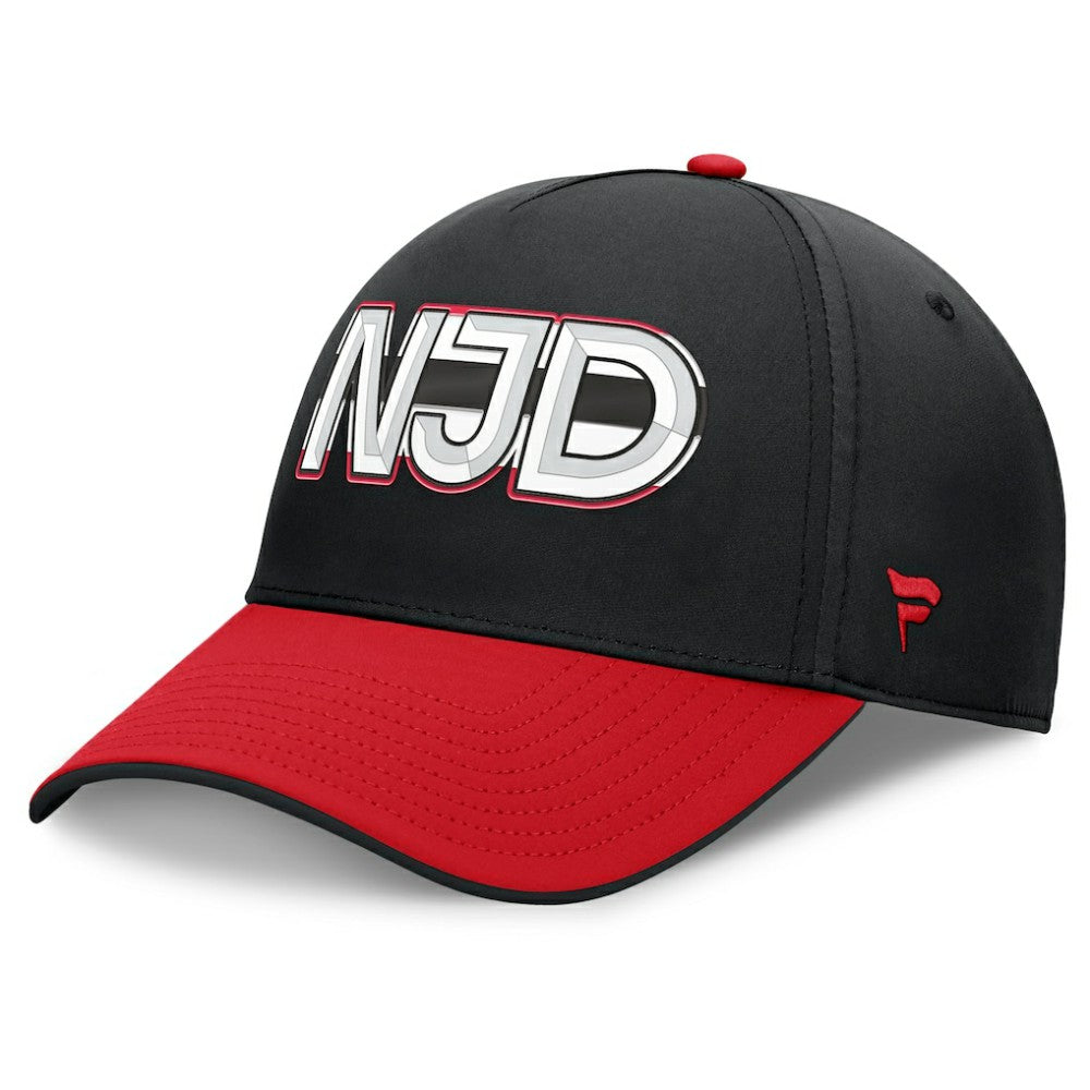 NHL Black/Red New Jersey Devils Fanatics Authentic Pro Rink Team Code Flex Hat