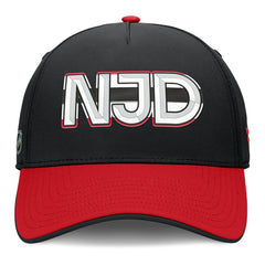 NHL Black/Red New Jersey Devils Fanatics Authentic Pro Rink Team Code Flex Hat