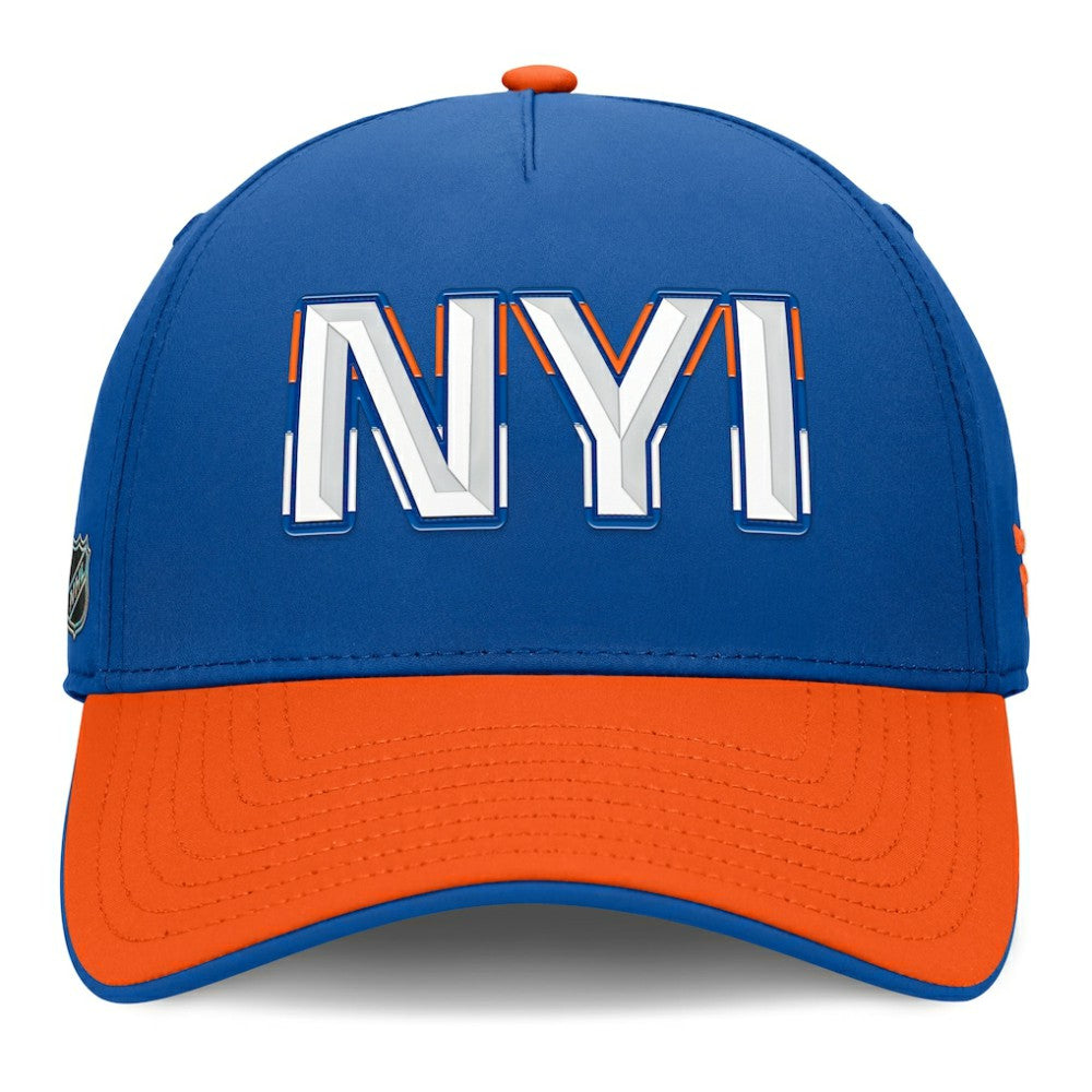 NHL Royal/Orange New York Islanders Fanatics Authentic Pro Rink Team Code Flex Hat