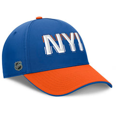 NHL Royal/Orange New York Islanders Fanatics Authentic Pro Rink Team Code Flex Hat