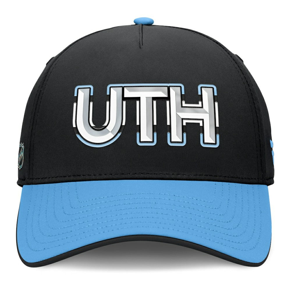 NHL Black/Light Blue Utah Mammoth Fanatics Authentic Pro Rink Team Code Flex Hat