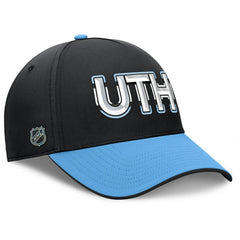 NHL Black/Light Blue Utah Mammoth Fanatics Authentic Pro Rink Team Code Flex Hat
