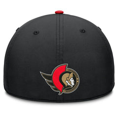 NHL Black/Red Ottawa Senators Fanatics Authentic Pro Rink Team Code Flex Hat