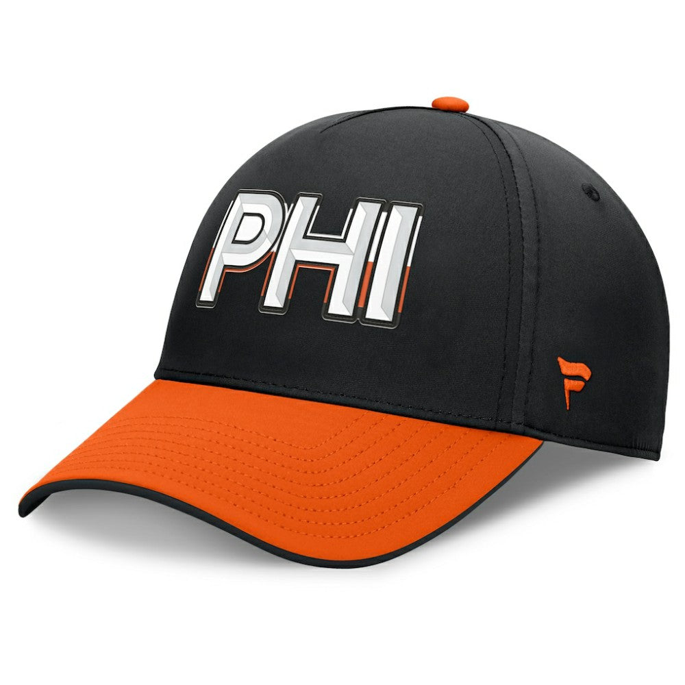 NHL Black/Orange Philadelphia Flyers Fanatics Authentic Pro Rink Team Code Flex Hat