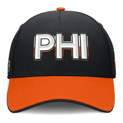 NHL Black/Orange Philadelphia Flyers Fanatics Authentic Pro Rink Team Code Flex Hat
