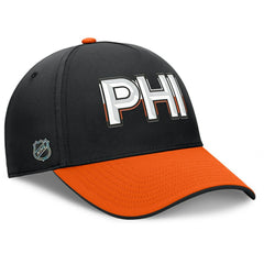 NHL Black/Orange Philadelphia Flyers Fanatics Authentic Pro Rink Team Code Flex Hat
