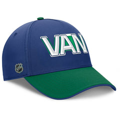 NHL Blue/Green Vancouver Canucks Fanatics Authentic Pro Rink Team Code Flex Hat