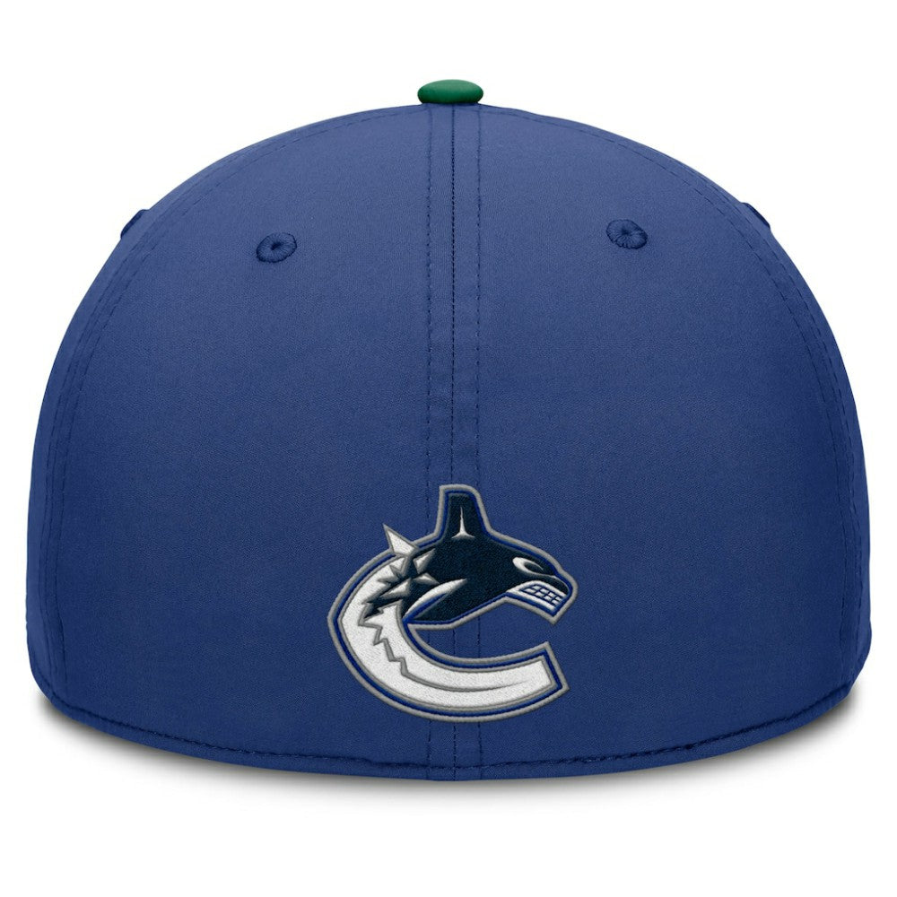 NHL Blue/Green Vancouver Canucks Fanatics Authentic Pro Rink Team Code Flex Hat