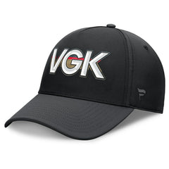 NHL Black/Charcoal Vegas Golden Knights Fanatics Authentic Pro Rink Team Code Flex Hat