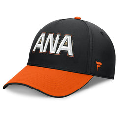 NHL Black/Orange Anaheim Ducks Fanatics Authentic Pro Rink Team Code Flex Hat