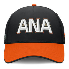 NHL Black/Orange Anaheim Ducks Fanatics Authentic Pro Rink Team Code Flex Hat