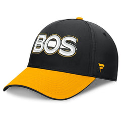 NHL Black/Gold Boston Bruins Fanatics Authentic Pro Rink Team Code Flex Hat
