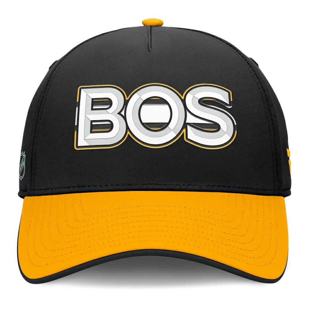 NHL Black/Gold Boston Bruins Fanatics Authentic Pro Rink Team Code Flex Hat