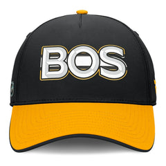 NHL Black/Gold Boston Bruins Fanatics Authentic Pro Rink Team Code Flex Hat