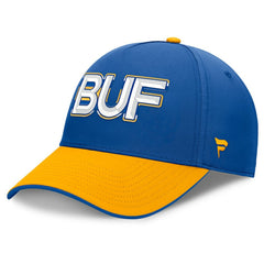 NHL Royal/Gold Buffalo Sabres Fanatics Authentic Pro Rink Team Code Flex Hat
