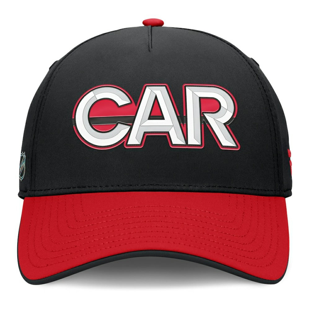 NHL Black/Red Carolina Hurricanes Fanatics Authentic Pro Rink Team Code Flex Hat