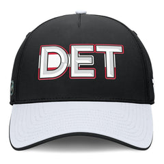 NHL Black/White Detroit Red Wings Fanatics Authentic Pro Rink Team Code Flex Hat